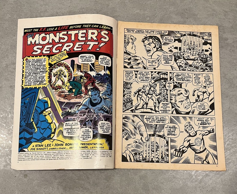 Fantastic Four 1982 British UK Comic