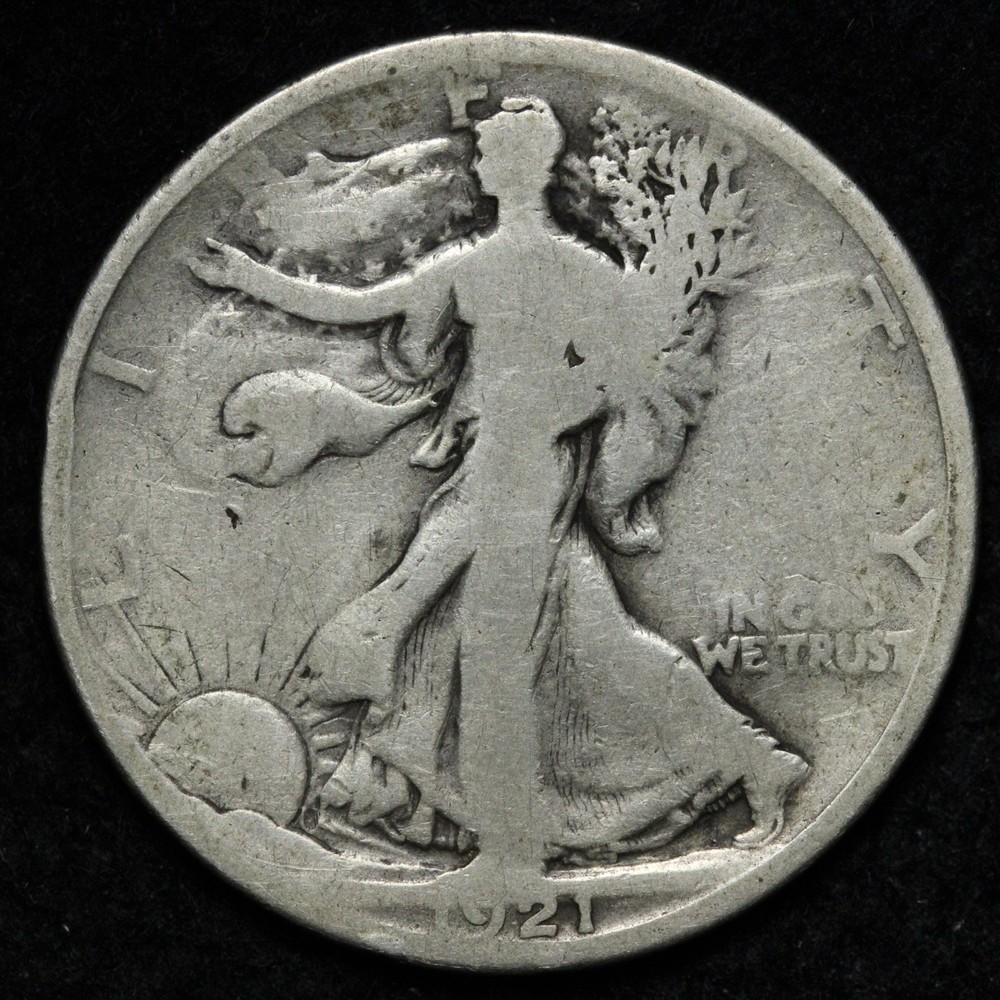 1921 Walking Liberty Silver Half Dollar VG E344 AZLA