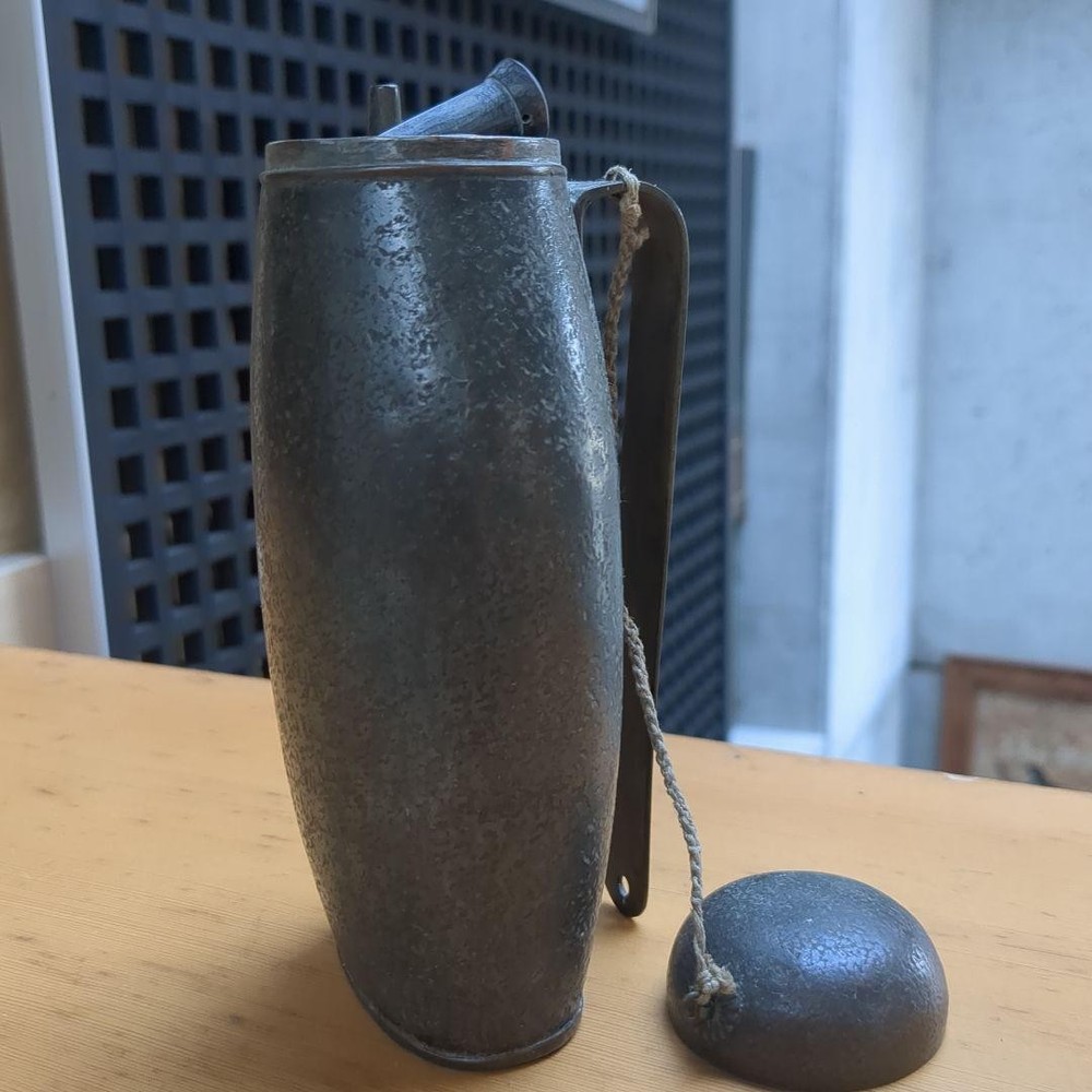 Japanese Military IJA Empty Accessory Flask Metal Container