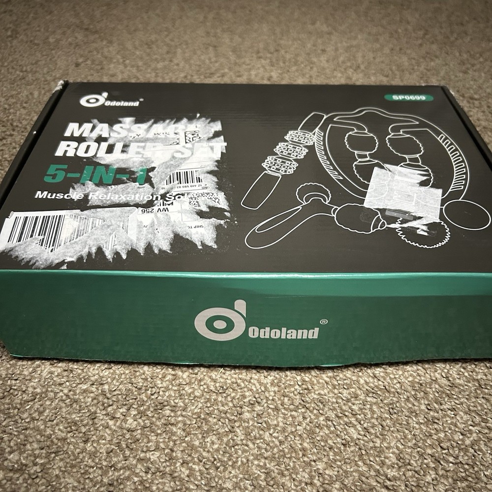 Odoland Foam Roller Set with 360° Trigger Point Massage Roller Muscle Roller NEW