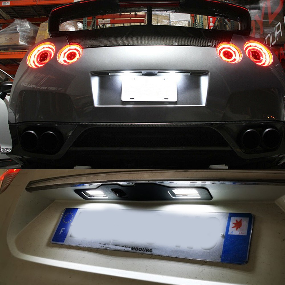 2PC LED License Lamp Plate Light Assembly Error Free For 2009-2014 NISSAN CUBE