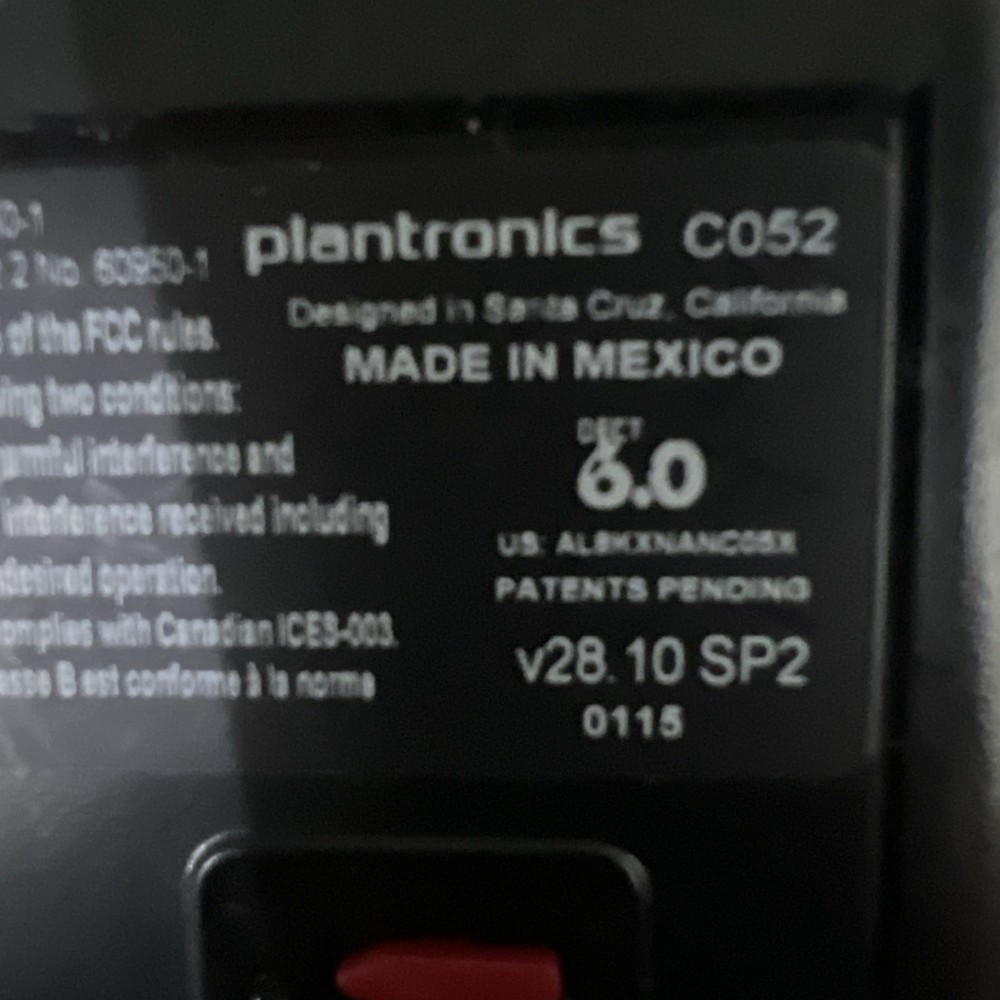 Used Plantronics Wireless Headset Base C052 (Base Only)