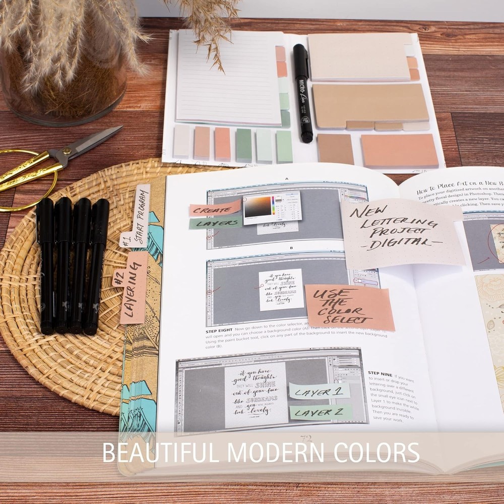 Aesthetic Pastel Stiy Notes with Tabs For Bible Study - Incl. Sturdy