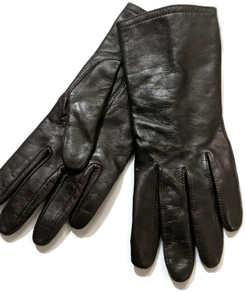 Isotoner  Women's  Leather Gloves, Brown, Medium