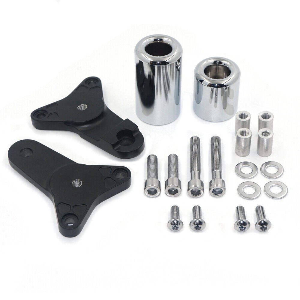 HTT Aluminum Chromed No Cut Frame Slider Crash Protector For 11-20 Suzuki
