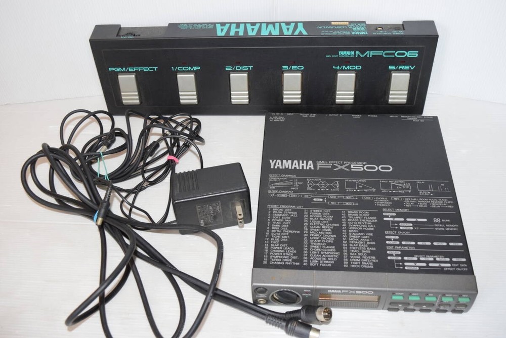 YAMAHA FX500 SIMUL-EFFECT PROCESSOR Guitar Effect with mfc06 and adapter