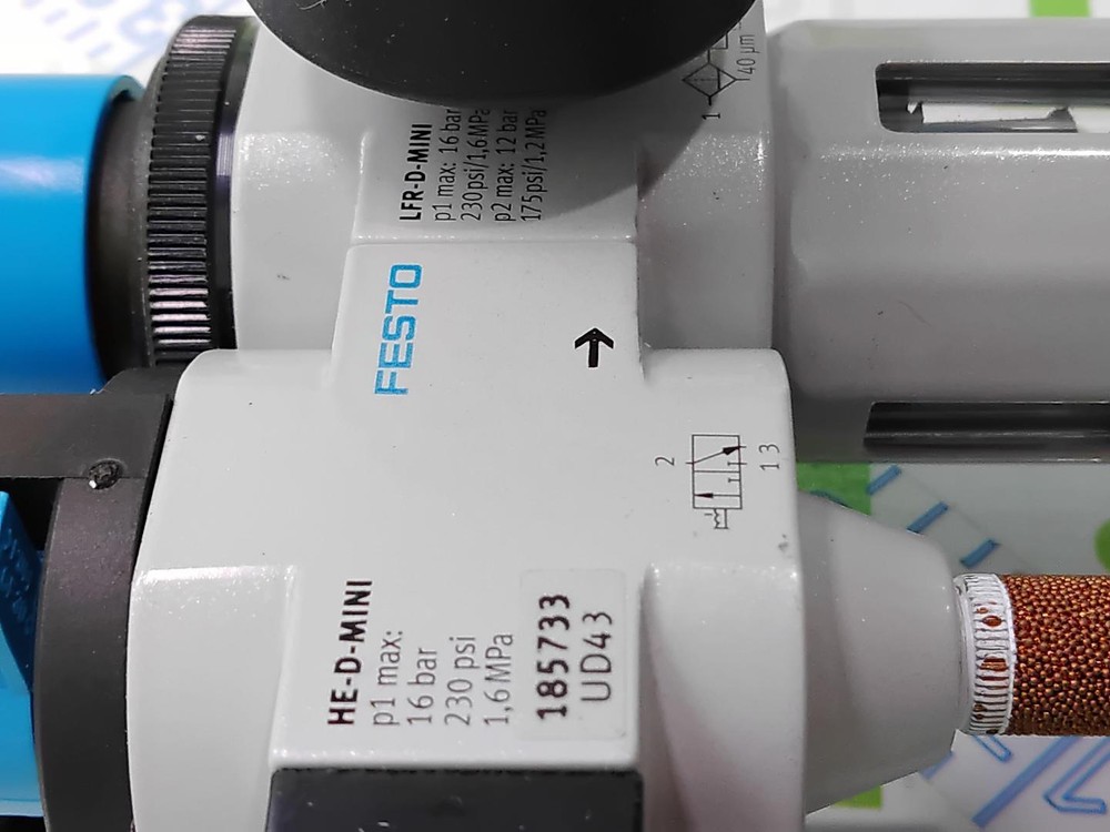 FESTO LFR-D-MINI FILTER REGULATOR W/ HE-D-MINI SHUT OFF