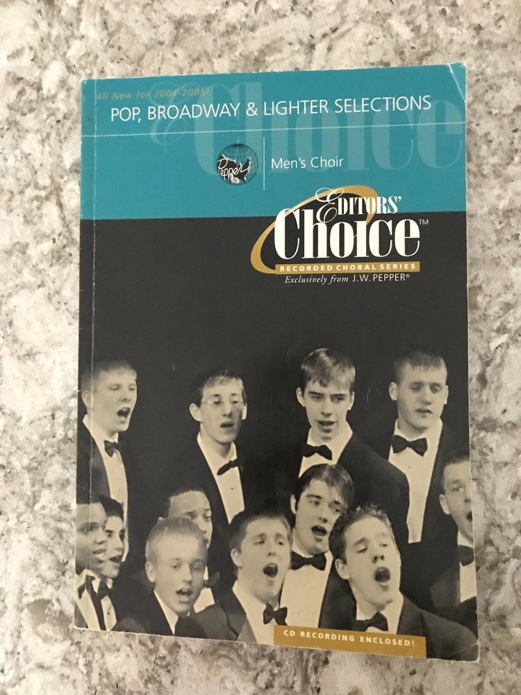 Editors' Choice Series Men's Choir Pop/Broadway/Lighter Selections Book/CD 2004