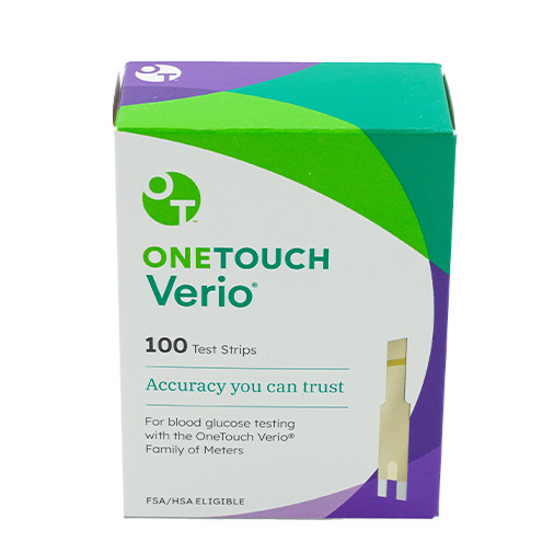 OneTouch Verio Test Strips 100 Count 12/2026+