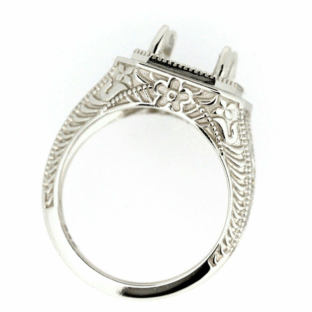 Sterling Silver Semi Mount Ring Setting Round RD 8x8mm