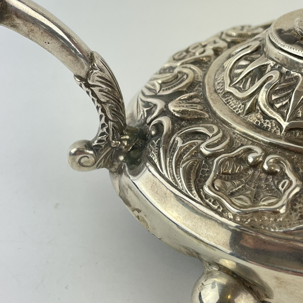 Antique Probably Spanish Solid “915” Silver Figural Chamberstick Figurehead 18cm