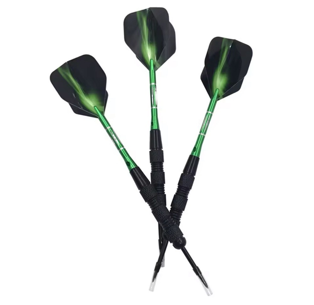 20g Steel Tip Darts Set 3pcs Precision Black Green Competition