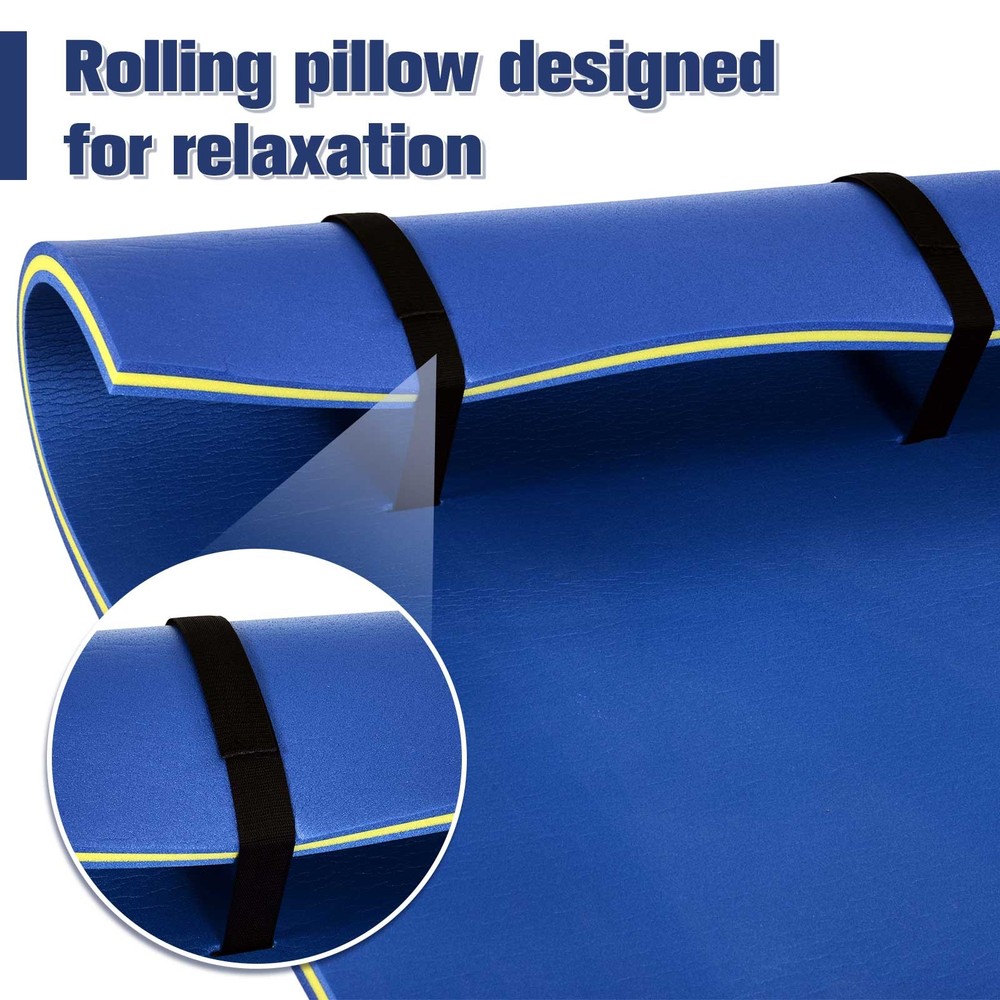 3-Layer Roll-Up Pool Floating Pad for Lake Ocean Swim Platform Water Mat Float