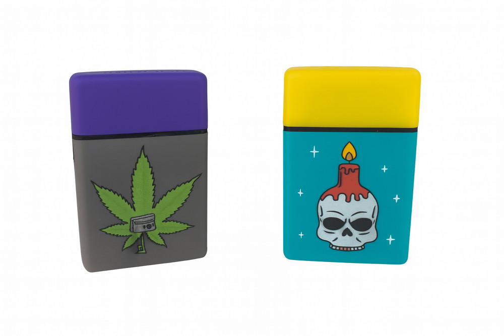Torch Windproof Refillable Lighter – 2 CT| Mixed Colors & Designs