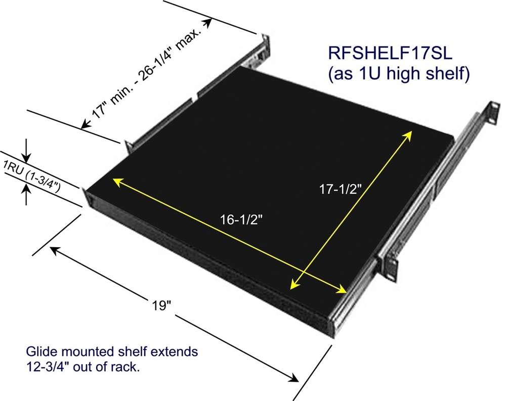 1U Sliding Rack Shelf