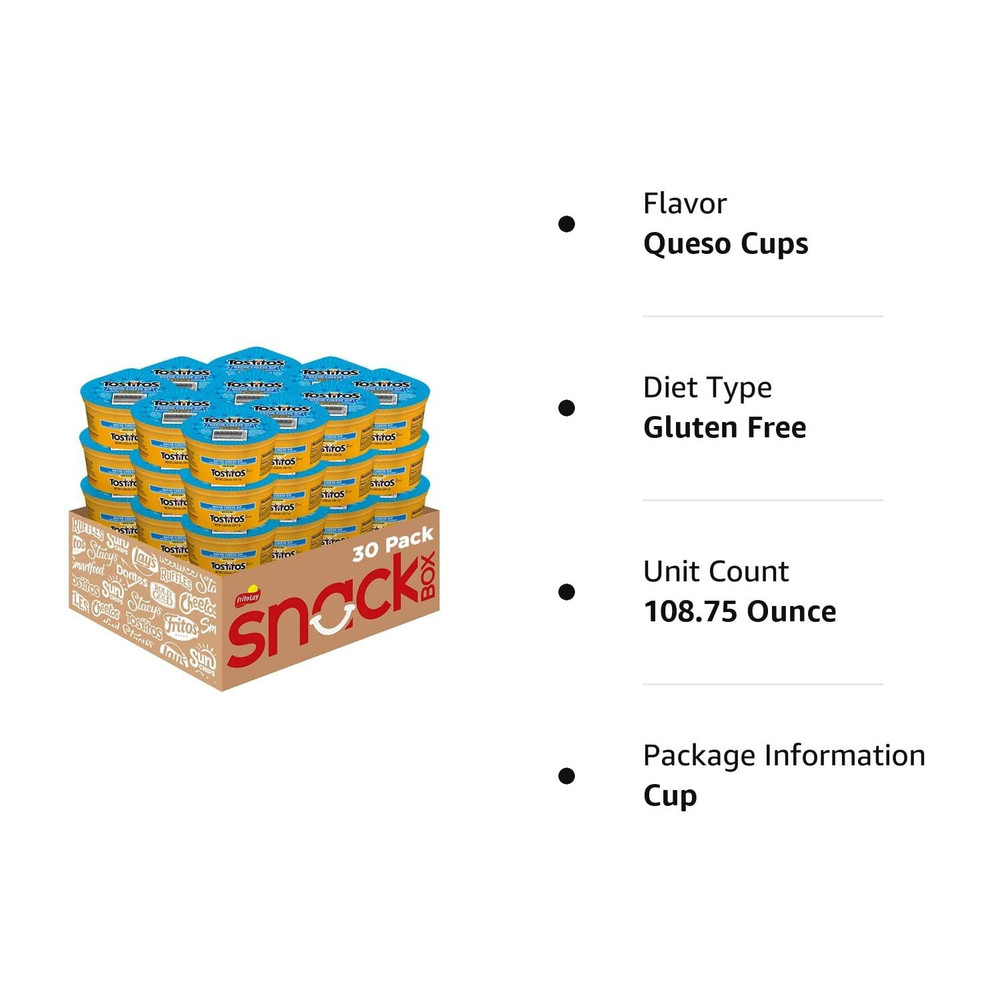 Dips, Queso to Go Nacho Cheese Dip, Medium, 3.625 Oz Cups (30 Pack)