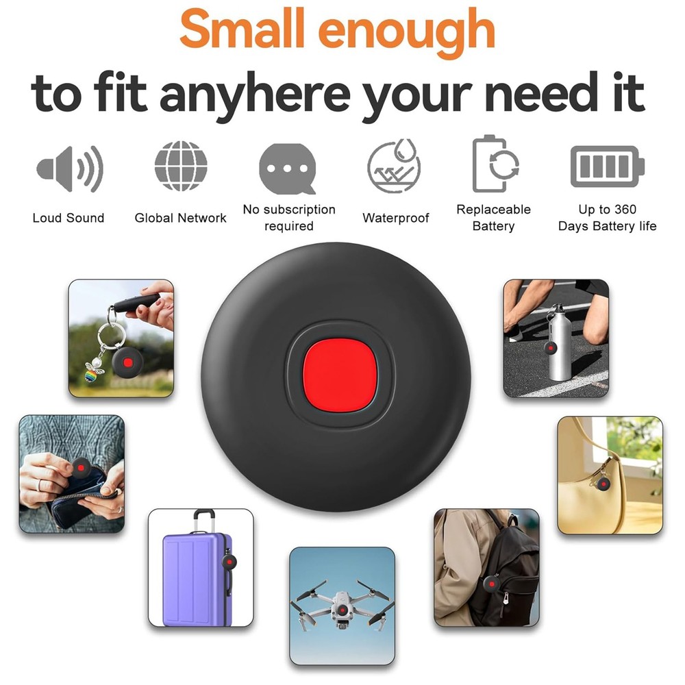 (4-pack) Air Tracker Tags for Android or iOS, Dual System Smart Bluetooth Tags