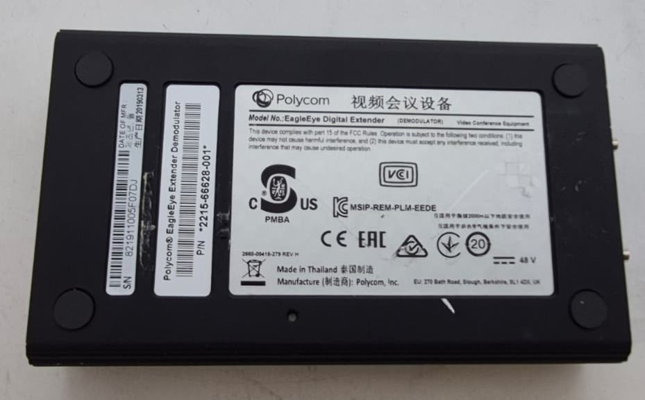 Polycom Eagle Eye Digital Extender Demodulator P/N 2215-66628-001