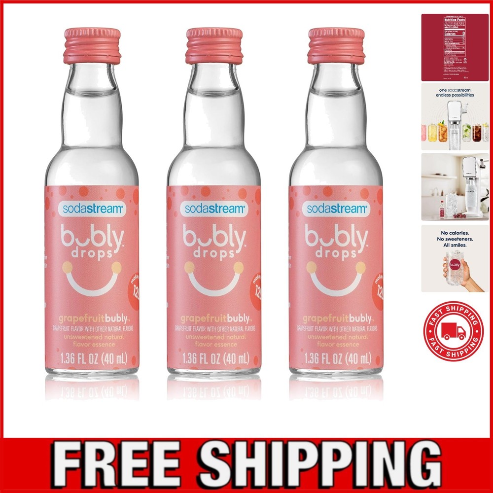 bubly Drops, Grapefruit, 1.36oz Pack of 3