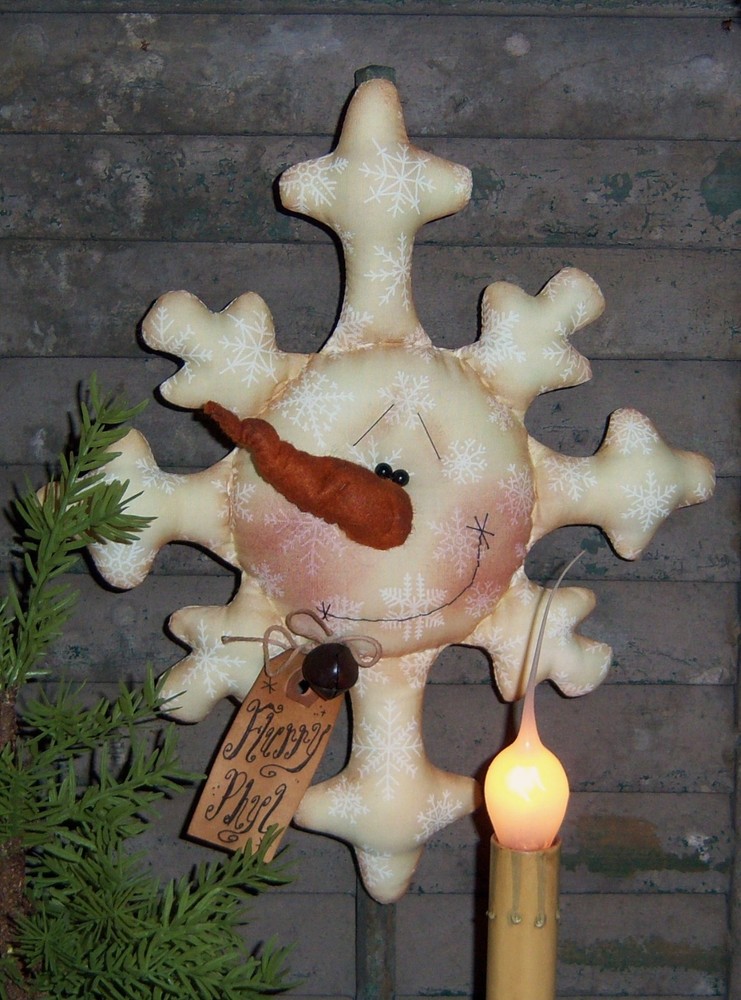 Primitive Snowflake Flurry Phyl Tree Topper Paper Pattern 241