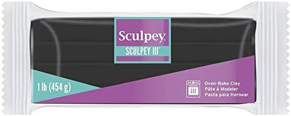 S31-042 III Polymer Clay, 1-Pound, Black, 1/Pkg