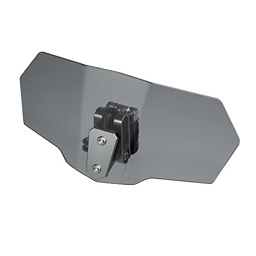 Gray Lens Motorcycle Windshield, Adjustable Clip Windscreen Deflector