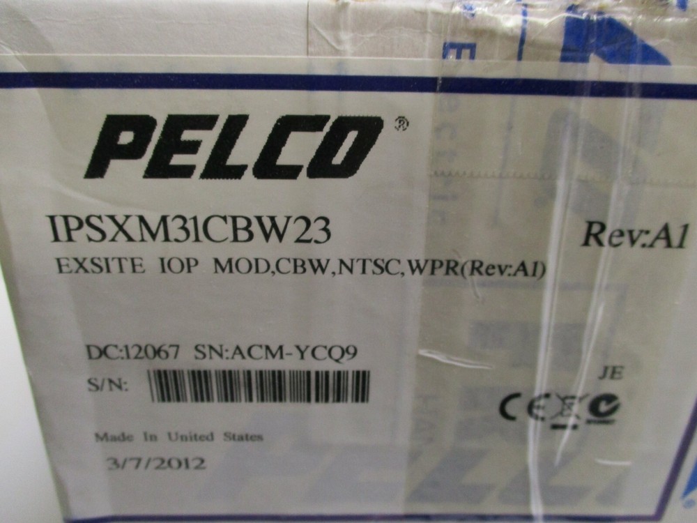 PELCO, EXSITE CAMERA MODULE, IPSXM31CBW23, IOP MOD,CBW,NTSC,WPR