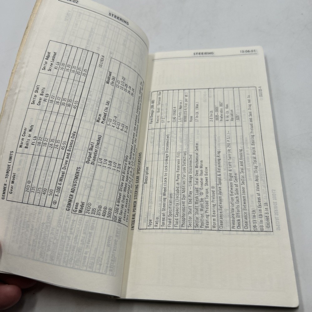 1970 Ford Truck Service Specification Book