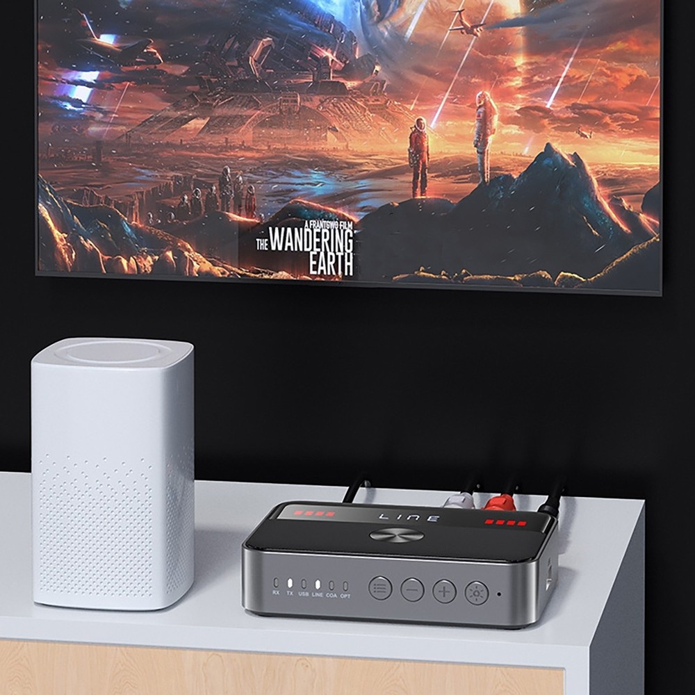 Bluetooth 5.3 NFC Transmitter Receiver Audio Adapter For TV Home Stereos