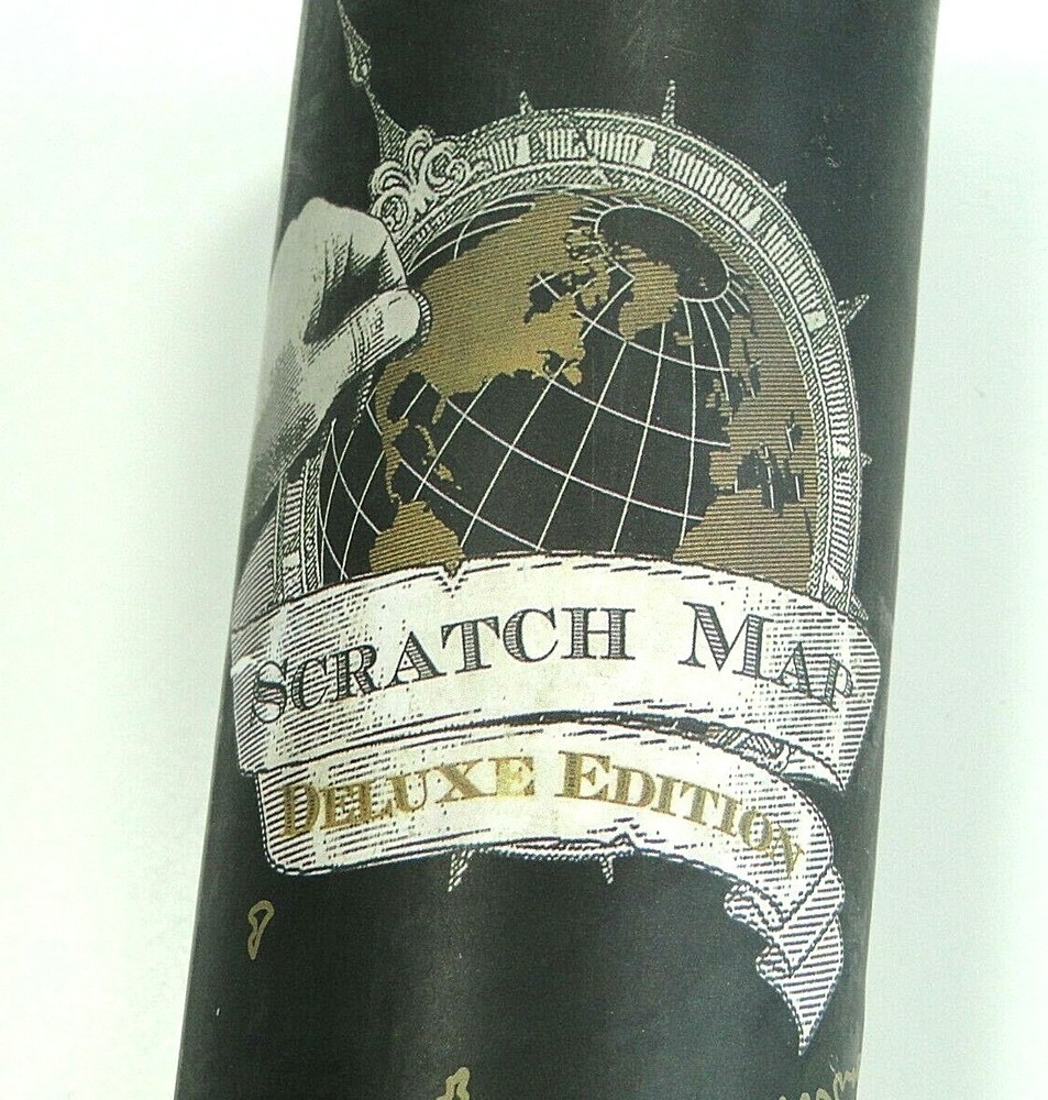 SCRATCH OFF WORLD MAP Deluxe EDITION Mat finish