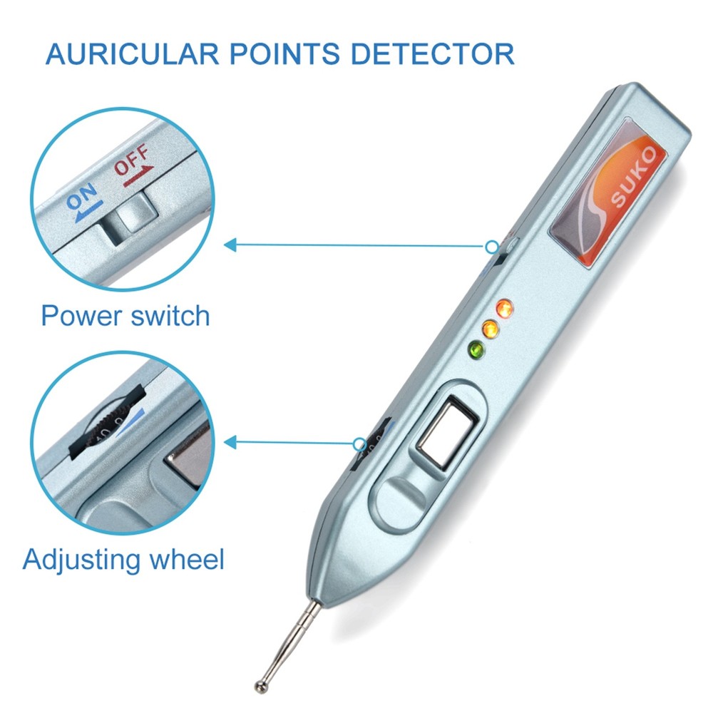 Auricular Points Detector Automatic Ear Detection Pen Warning Sound Acupressure↑