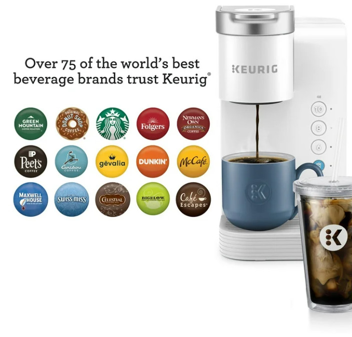 Keurig K-Express Essentials Plus Iced & Hot Coffee Maker Single Serve White