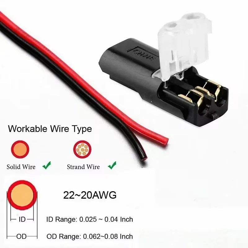 10PCS 2 Pin Waterproof Electrical Connector Car Wire Plug Terminal