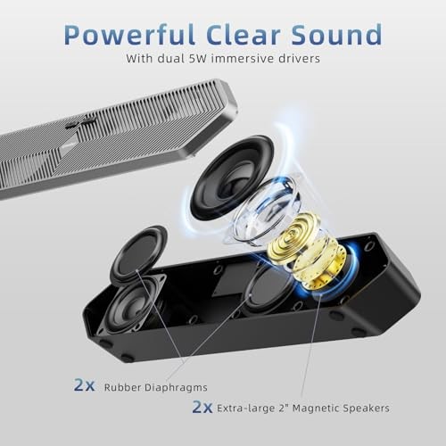 PC Speaker for Computer, Wired USB Powered Bluetooth B-3588 B-3588 black