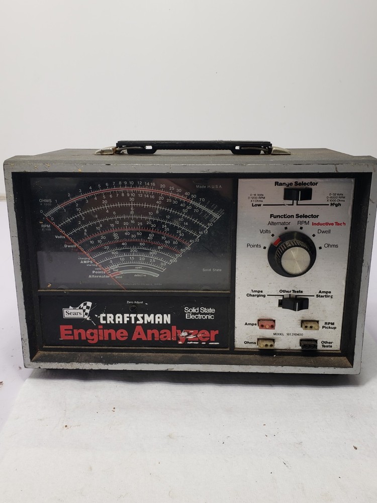 Sears Craftsman Engine Analyzer Solid State Electronic Model 161.204040 Untested
