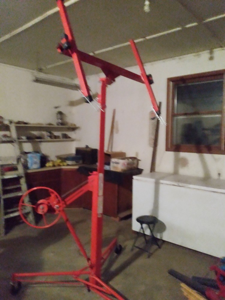 Drywall Rolling Lifter Panel Hoist Jack With Lockable Wheels