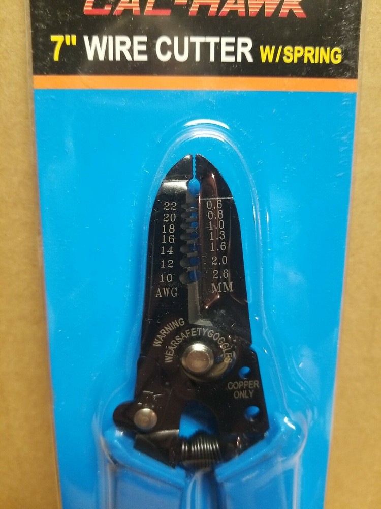 7" Wire Cutter W/Spring Stripping Hand Tool