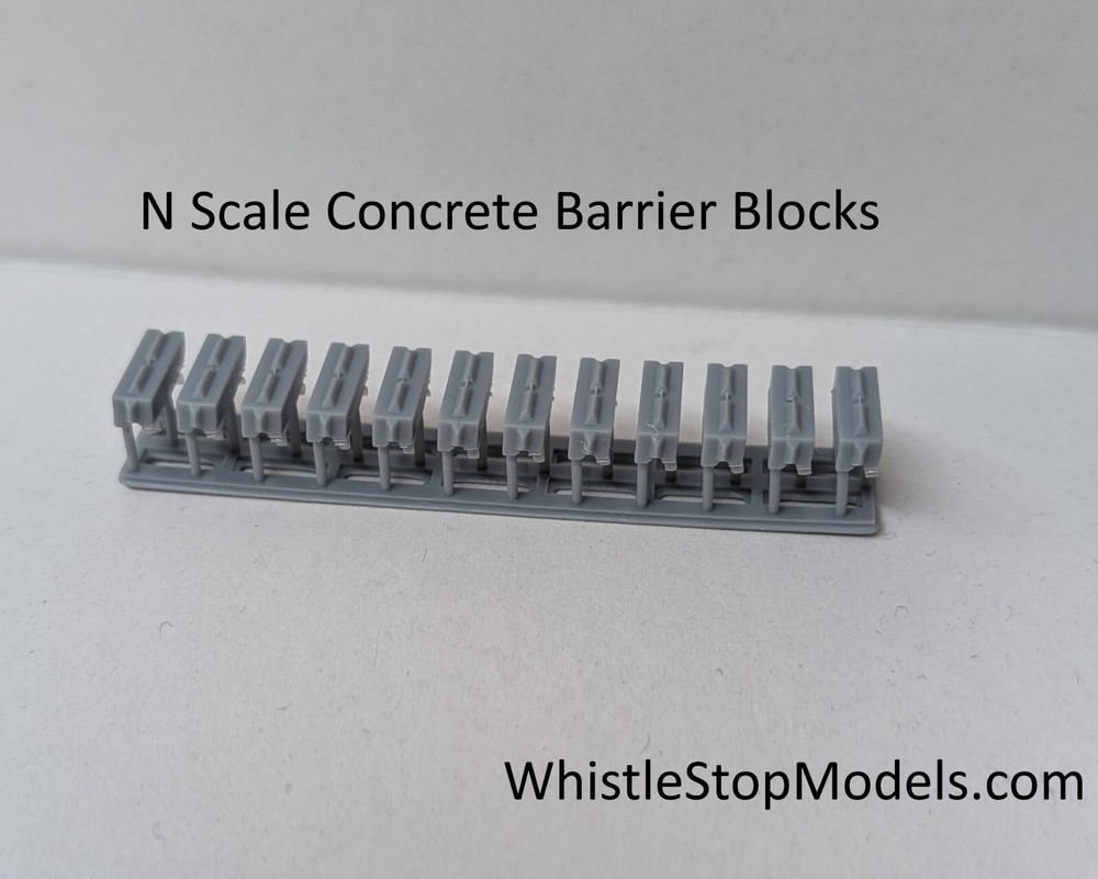 N Scale Concrete Barriers N2212