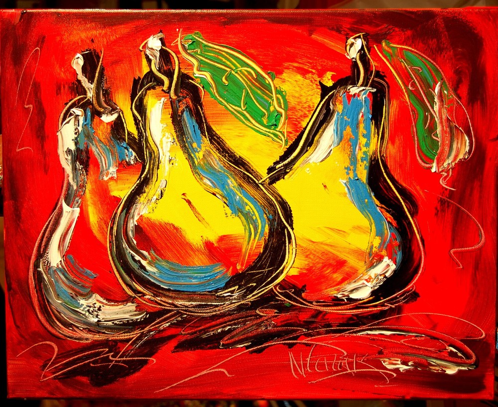 IMPRESSIONIST MODERN ART STRETCHED CANVAS  MUSIC COFFEE LANDSCAPE