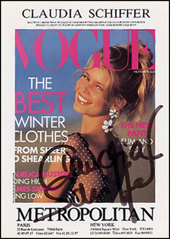 CLAUDIA SCHIFFER - ADVERTISEMENT SIGNED