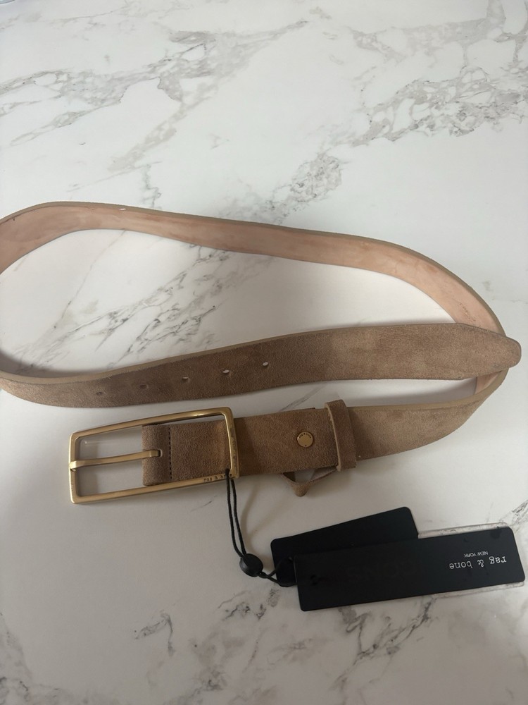 rag & bone Rebound Suede Belt Small- Tan *Flaws