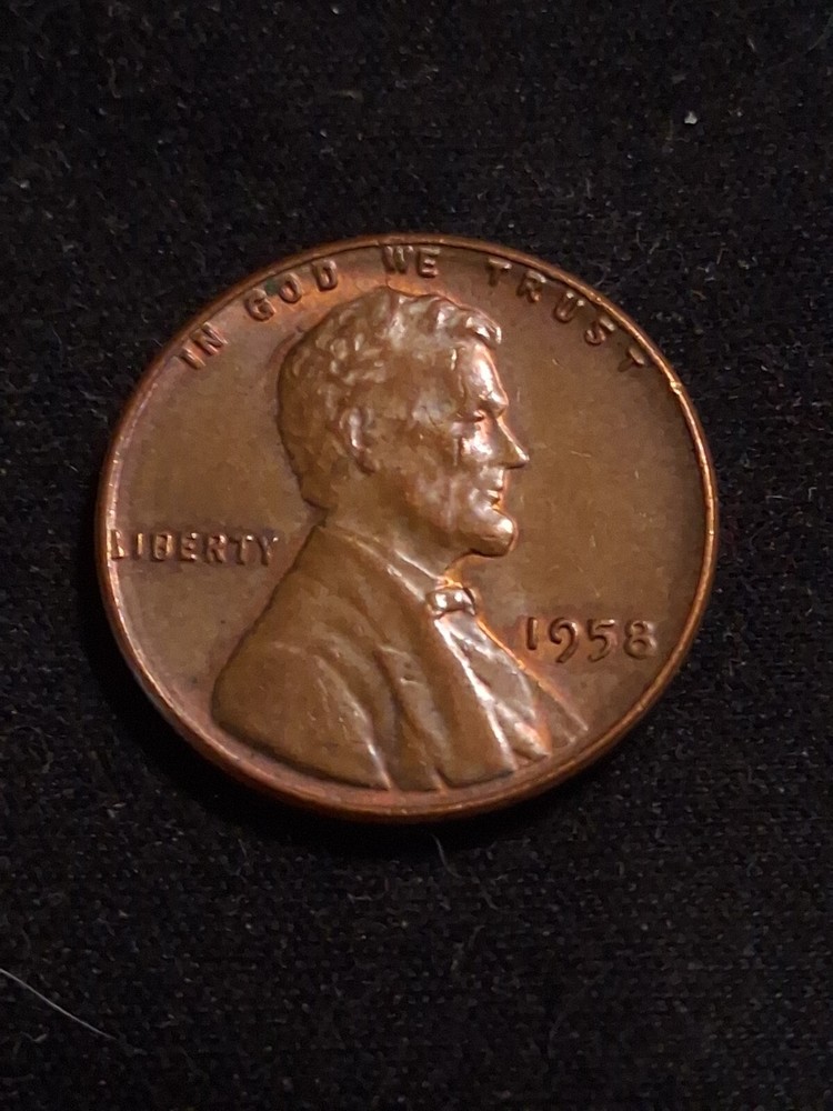 1958  Lincoln Wheat Cent  Error L on Rim