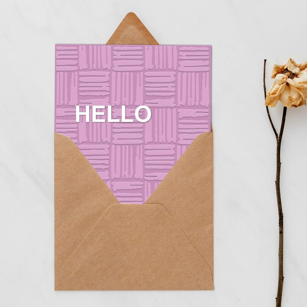 Stripe Embossing Folder, Wood Stick Background Embossing Folder for Card Making,