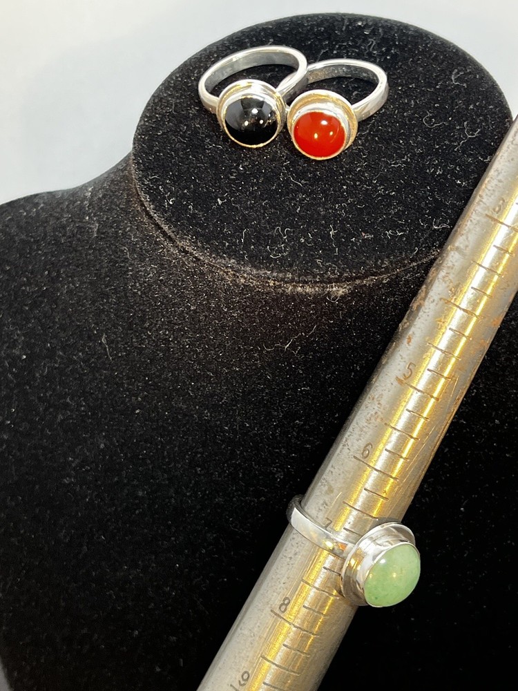 Silver Ring Simple Ring Single Stone Handmade Ring