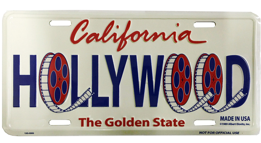 Hollywood Reels License Plate - 3872