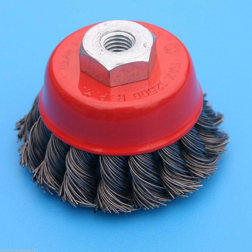 2 PC 5" KNOT TYPE WIRE CUP BRUSH (FINE)