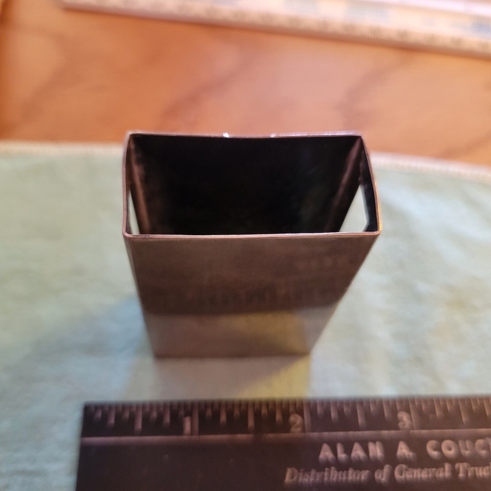 Engraved Sterling Hand Made Matchbox Cover