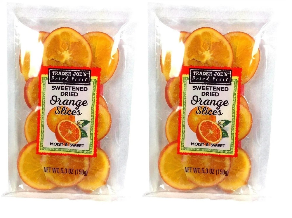 Trader Joe’s Sweetened Dried Orange Slices 2 Pack 5 Oz. Each