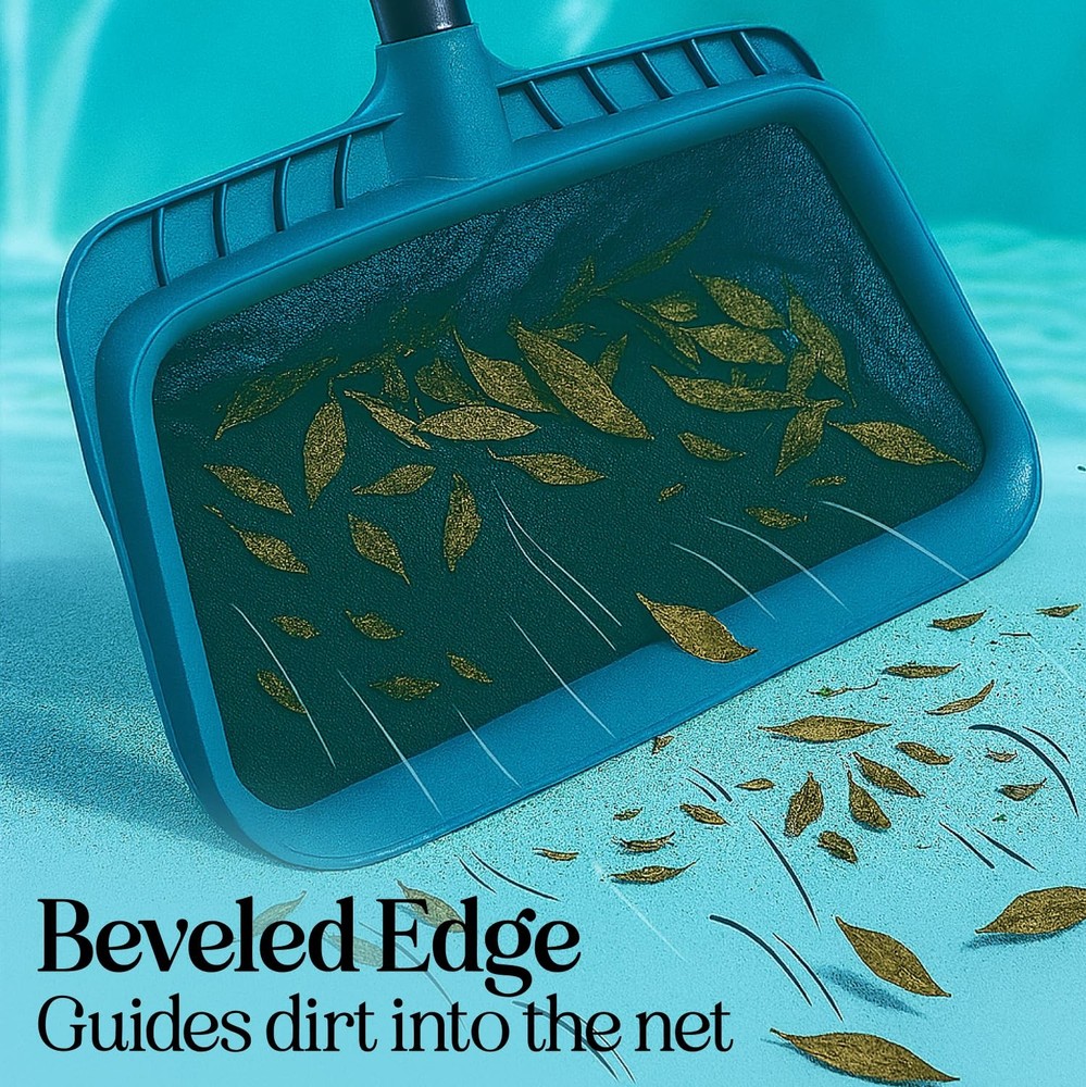 Lime UltraDurable Pool Skimmer Net – Deep Fine Mesh for Efficient Leaf & Debr...