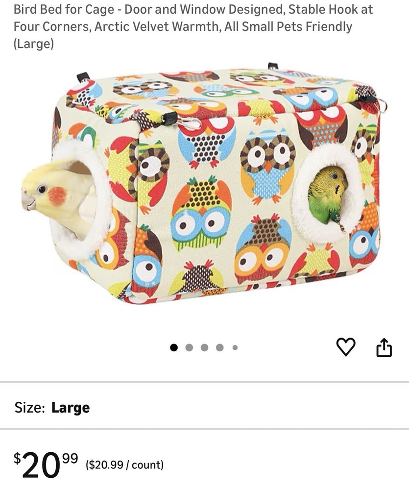 Bird Bed For Cages. One Bed
